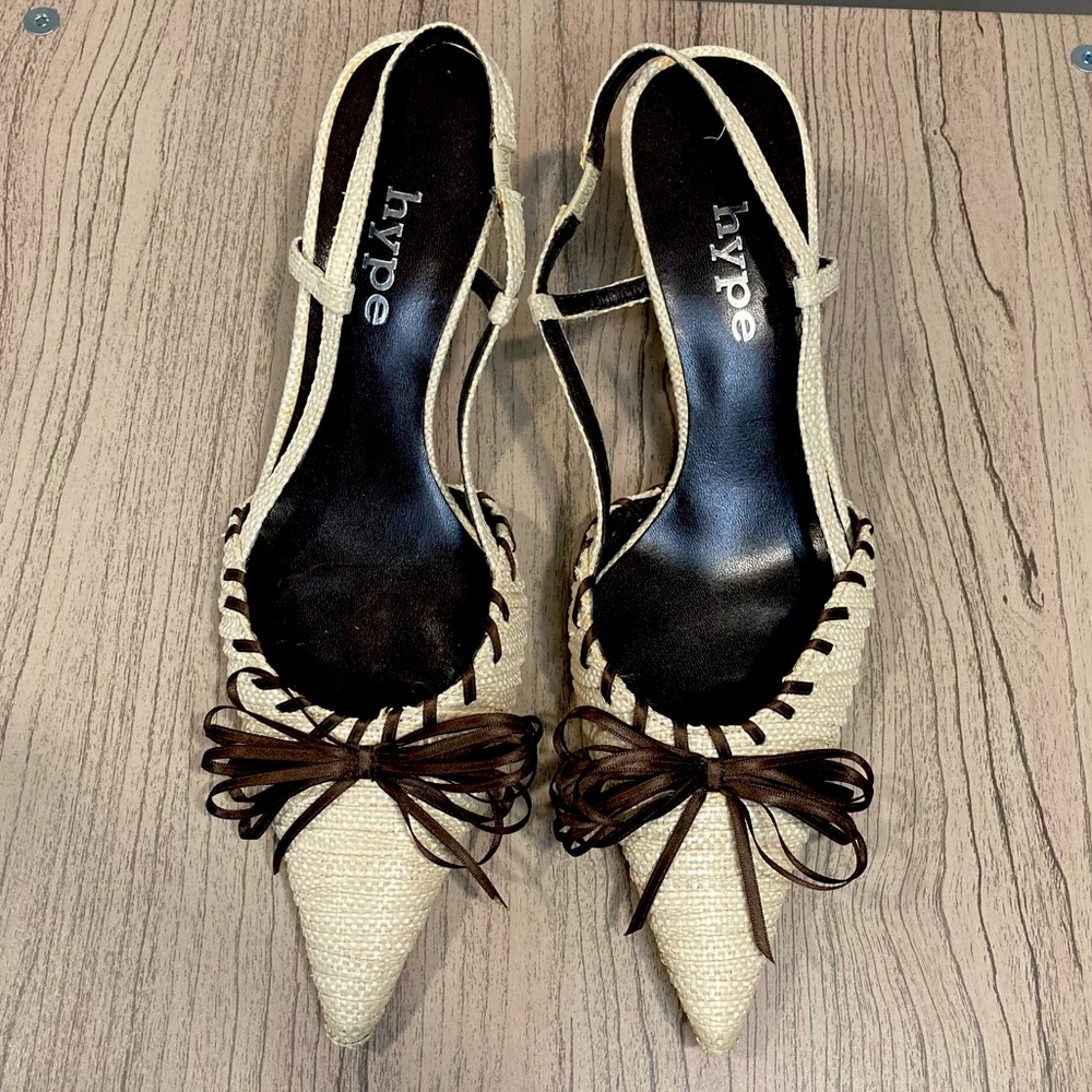 HYPE slingback kitten heels